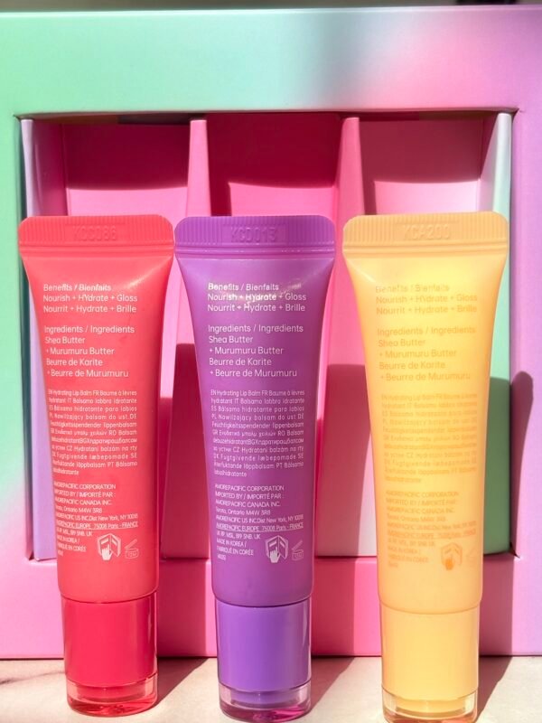 laneige lip glowy balm trio pack of 3 set